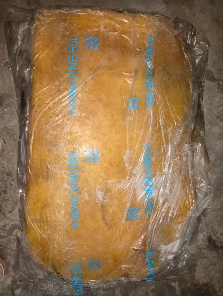 NBR nitrile rubber bale in sealed polyethylene wrap