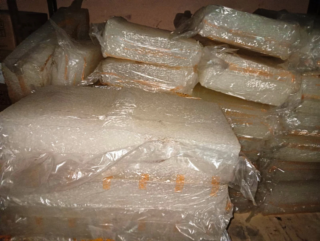 Silicone rubber gum blocks packed in transparent film at RKS Polytech LLP
